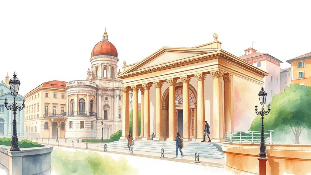 나에게 맞는 로마 호텔 선택 가이드 (watercolor 스타일)