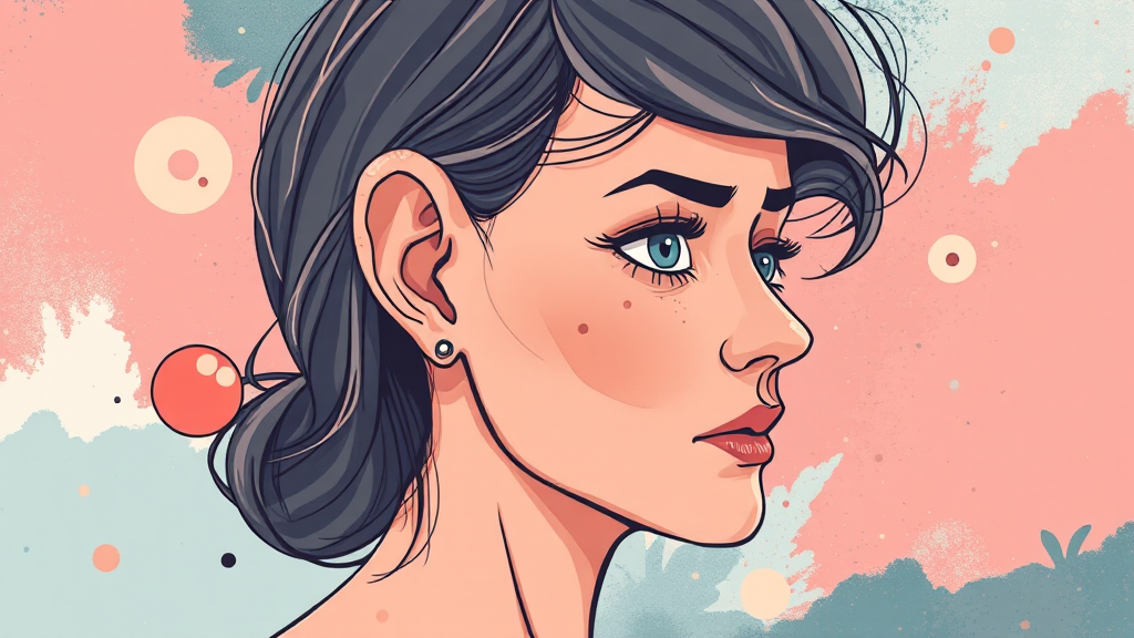 이석증 발생 원인 분석 (illustration 스타일)