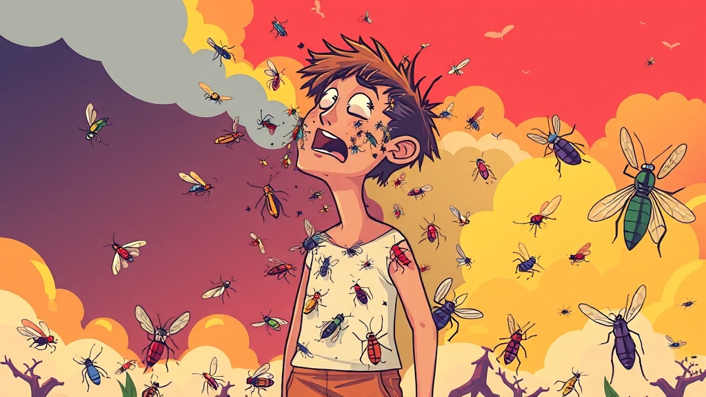 신체 부위별 벌레 꿈 해몽 (cartoon 스타일)