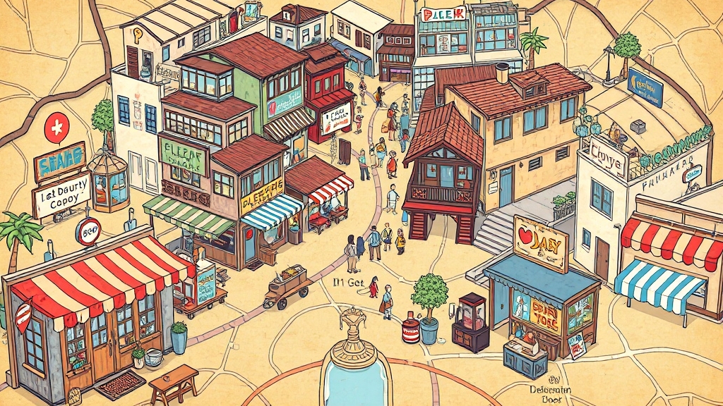 소비쿠폰 사용처: 외식, 여행 등 (illustration 스타일)