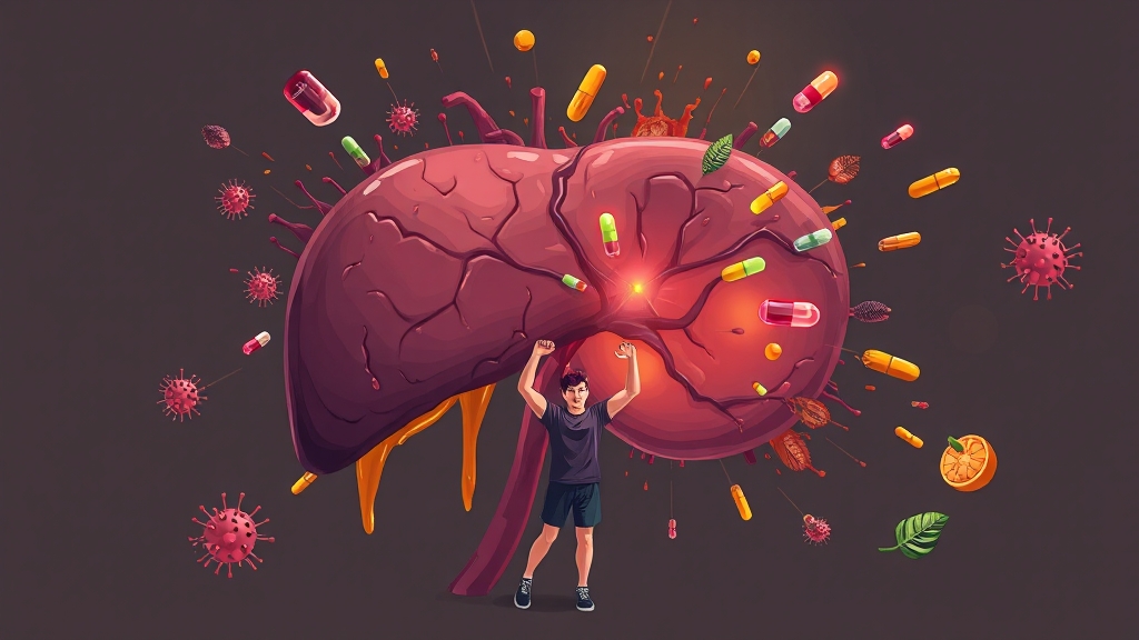 간수치 상승, 왜 일어날까요? (illustration 스타일)