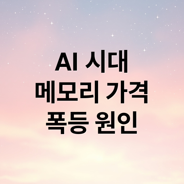 AI 시대
메모리 가격
폭등 원인 (메모리 가격 급등 패널업계 수익성)
