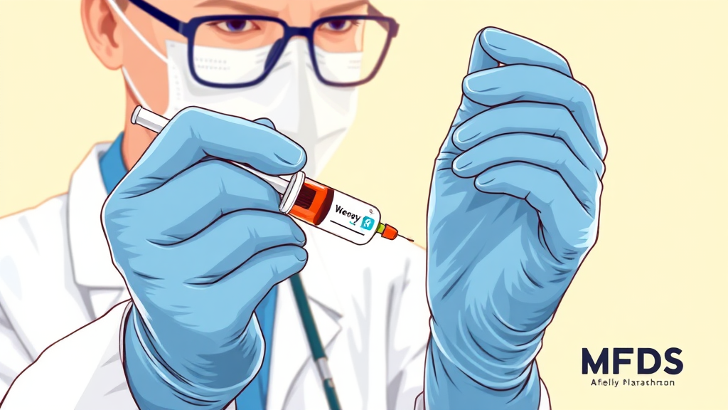 위고비 처방 및 구매 정보 (illustration 스타일)