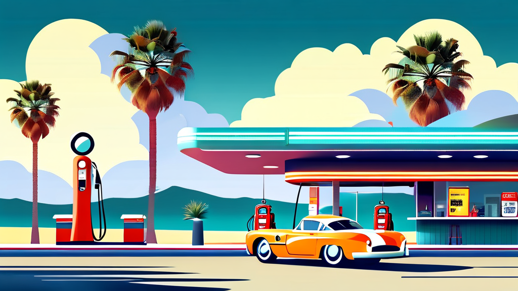 기름값 비교, 이것만 알면 손해 안 봐요! (illustration 스타일)