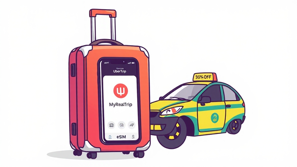 마이리얼트립 단독 혜택 (illustration 스타일)