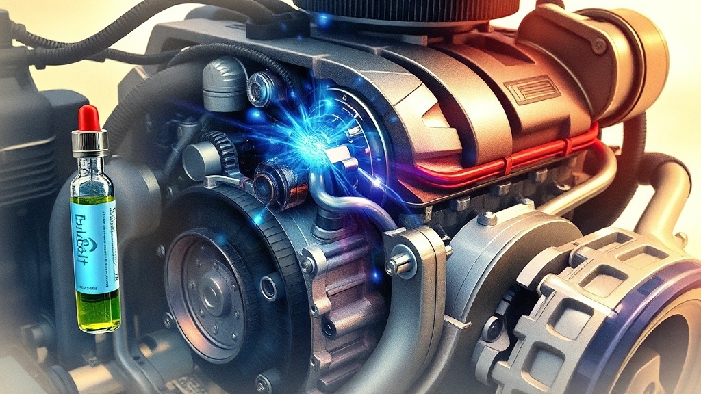 다양한 엔진세정제 제품 비교 (watercolor 스타일)