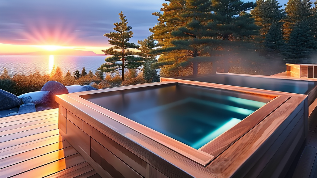 온천의 천국: 잊지 못할 휴식을 선사하는 료칸 시설 (realistic 스타일)