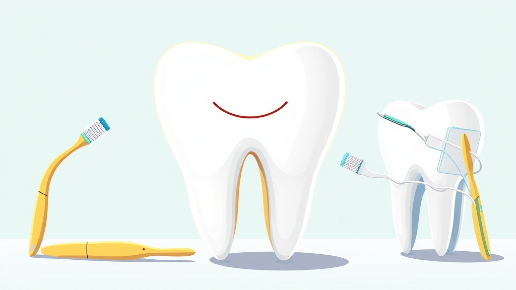 치주질환 예방, 구강 관리법 (cartoon 스타일)