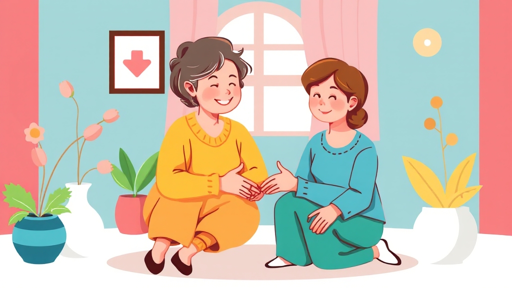 간병비 지원 및 장기요양 서비스 활용법 (cartoon 스타일)