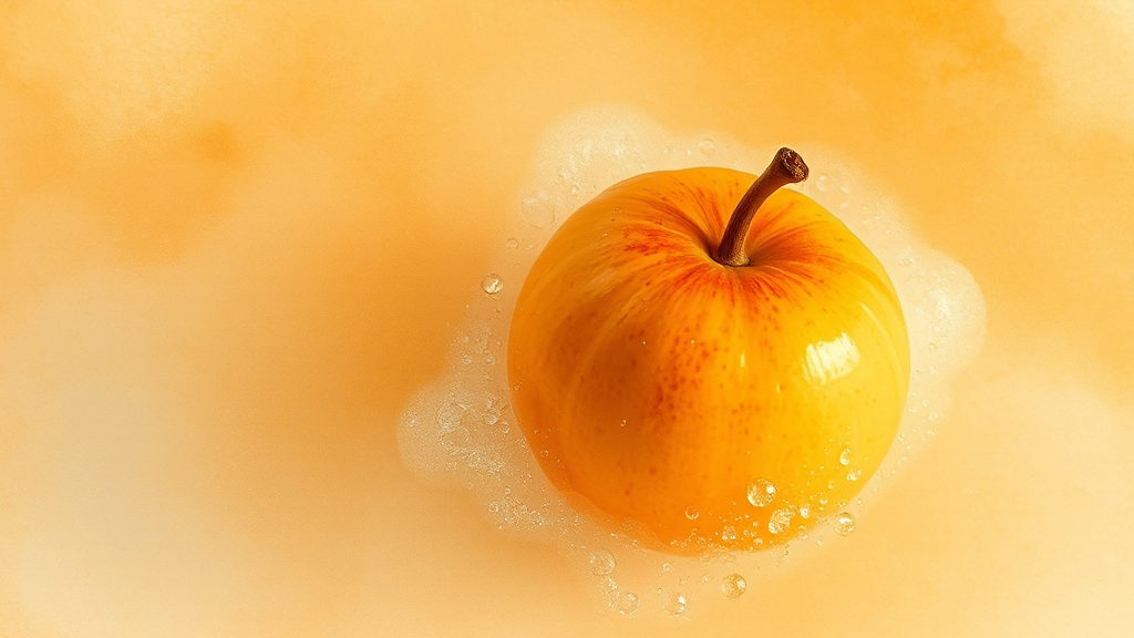 모과 세척 및 손질 방법 (watercolor 스타일)