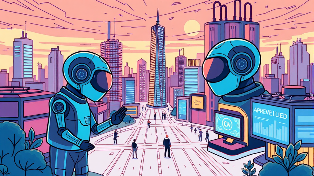 AI 에이전트 기술의 발전과 미래 전망 (cartoon 스타일)