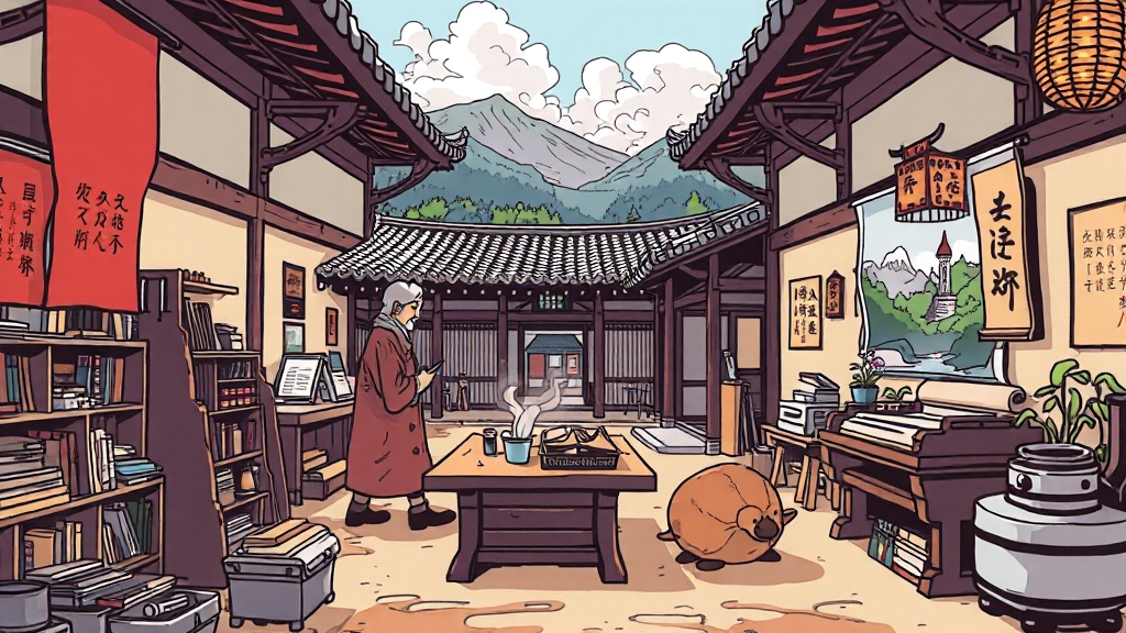 청주 고인쇄박물관 탐방 (cartoon 스타일)
