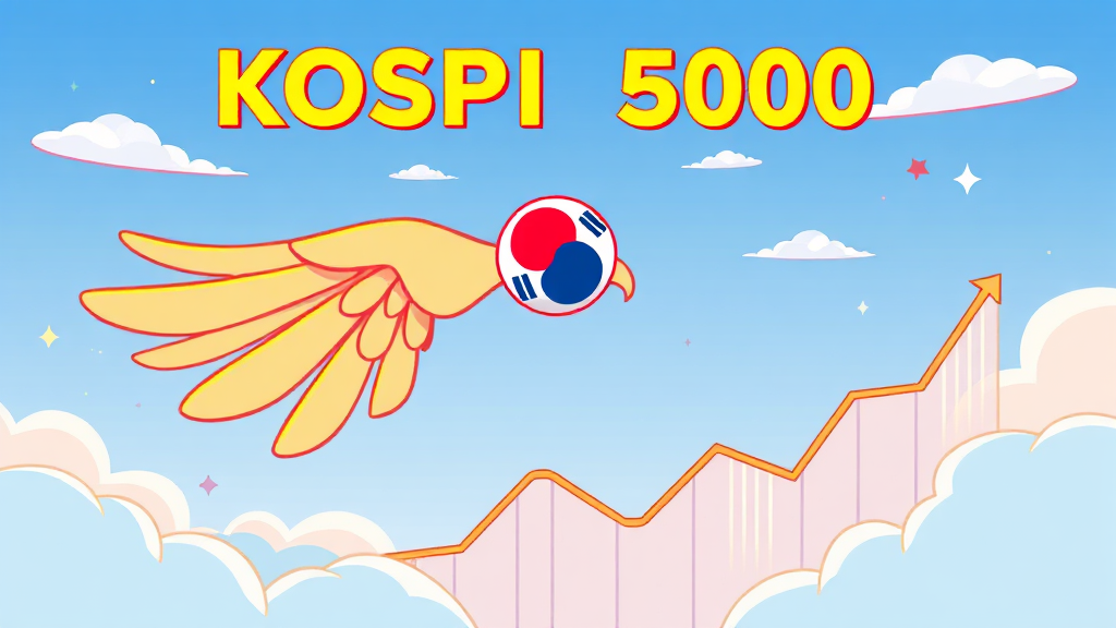 코스피 5000 돌파 의미와 배경 (cartoon 스타일)