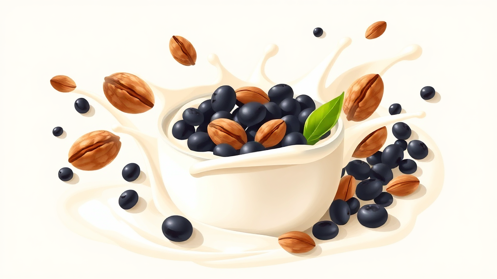 핵심 성분: 효능 분석 (illustration 스타일)