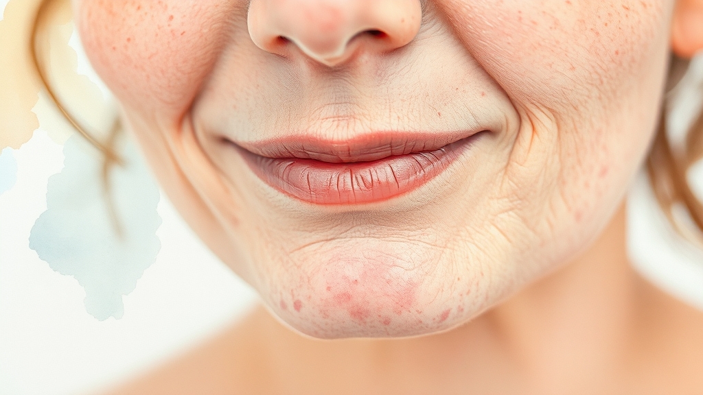 환자 사례 및 구내염 관리 (watercolor 스타일)