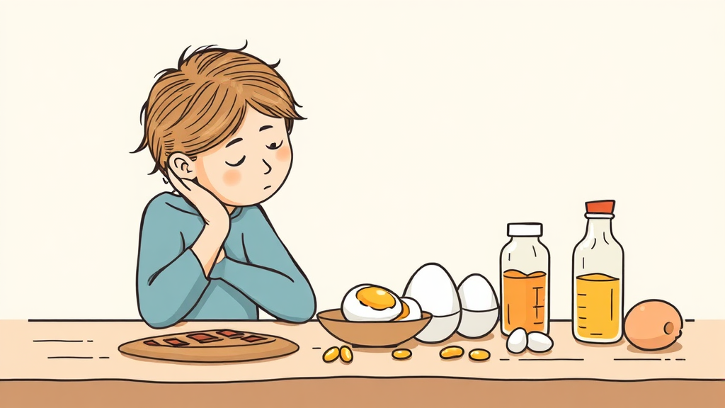 결핍 증상과 원인 (illustration 스타일)