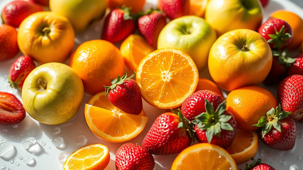 과일 보관 시 주의사항 (realistic 스타일)