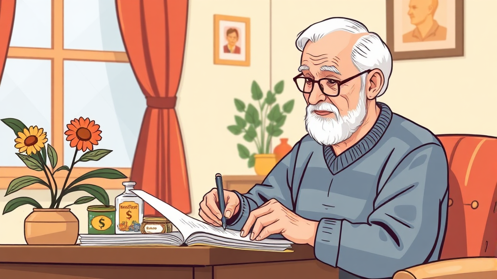 기초연금, 소득 인정액과 재산 기준 완벽 분석 (illustration 스타일)