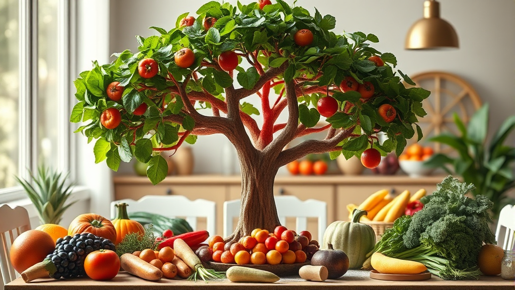 뇌졸중 예방에 좋은 음식 (realistic 스타일)