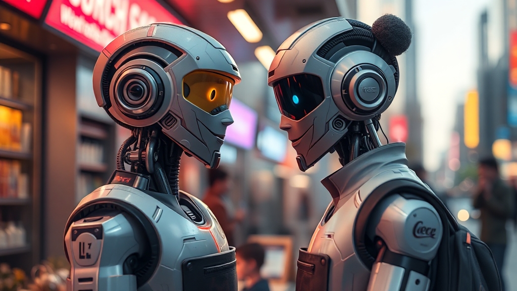 로봇과 함께하는 미래 (realistic 스타일)