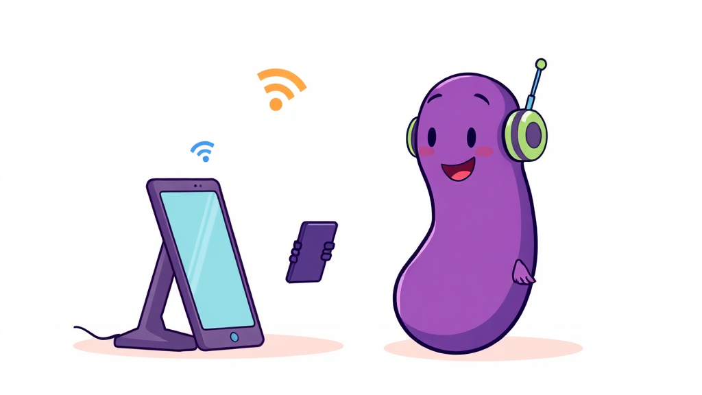 콩 앱 다운로드 & 설치 (illustration 스타일)