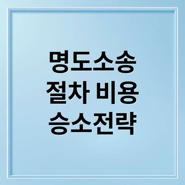 명도소송
절차 비용
승소전략 (명도소송 비용 임대수익 회복)