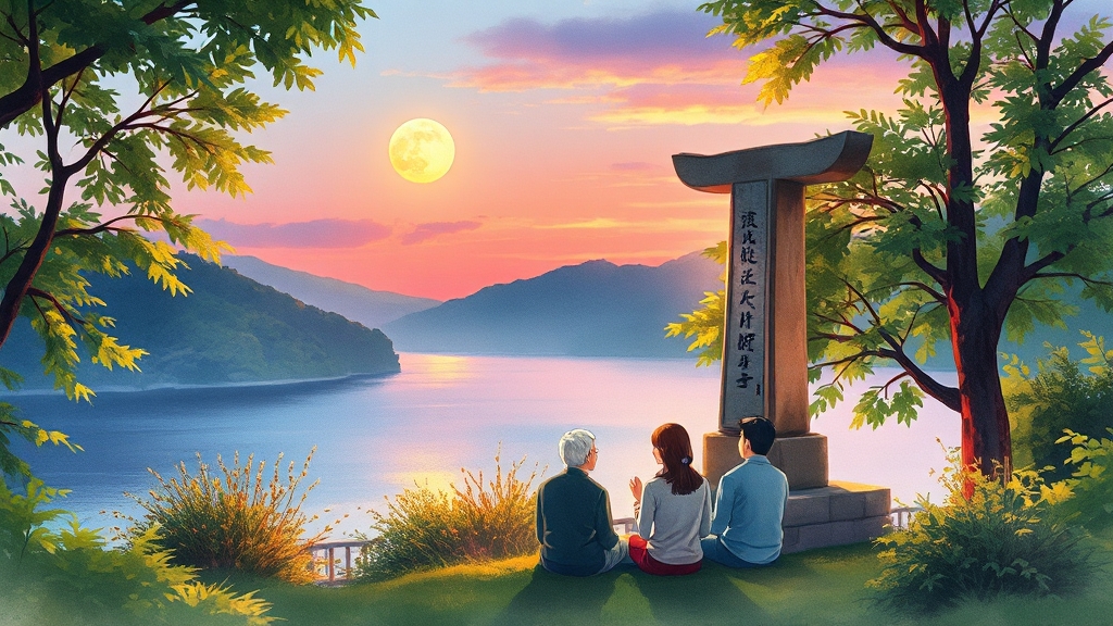 보성호수공원 & 다향대첩비 (illustration 스타일)