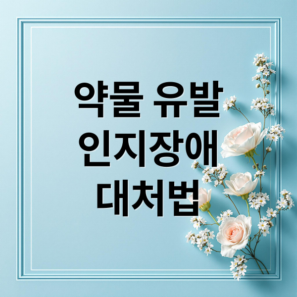 약물 유발
인지장애
대처법 (약물 유발 인지장애)