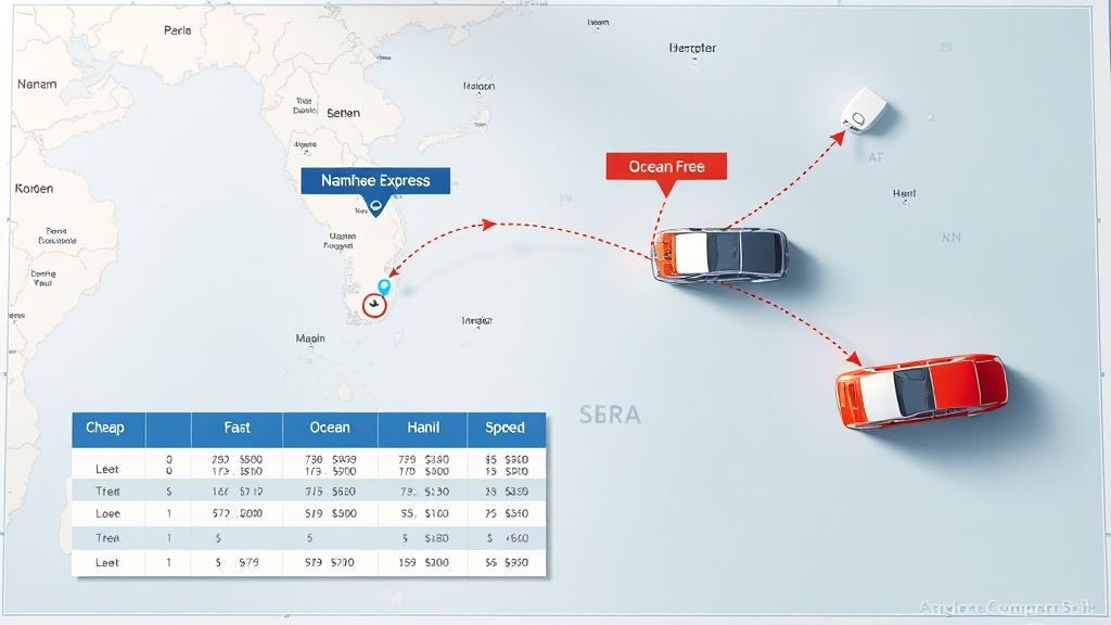 선사별 차량 운송 요금 비교 (realistic 스타일)