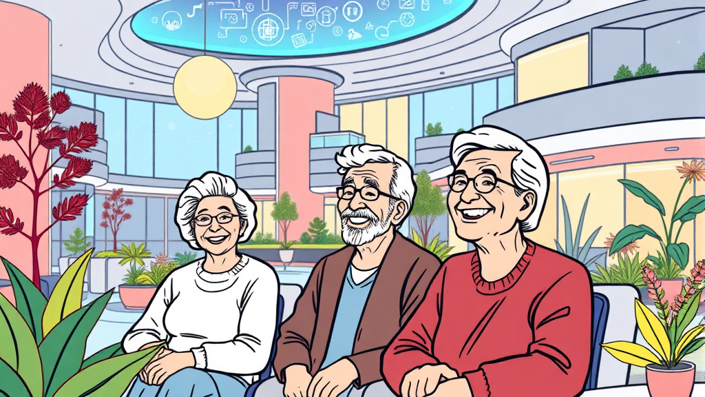 실버타운, 최신 동향은 무엇일까요? (illustration 스타일)