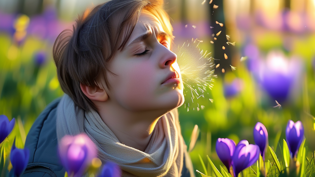 감기와의 차이점: 알레르기 비염 의심 신호 (realistic 스타일)