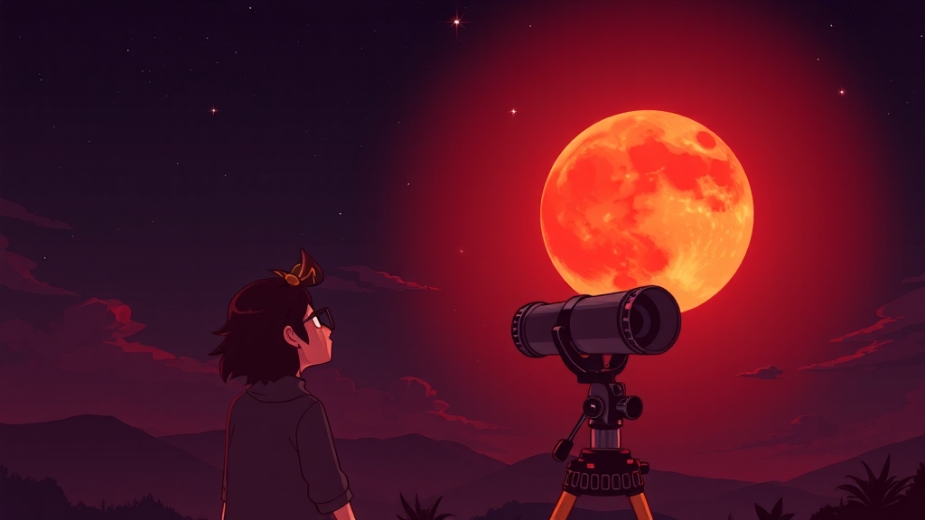 2025년 9월 8일 개기월식 (cartoon 스타일)