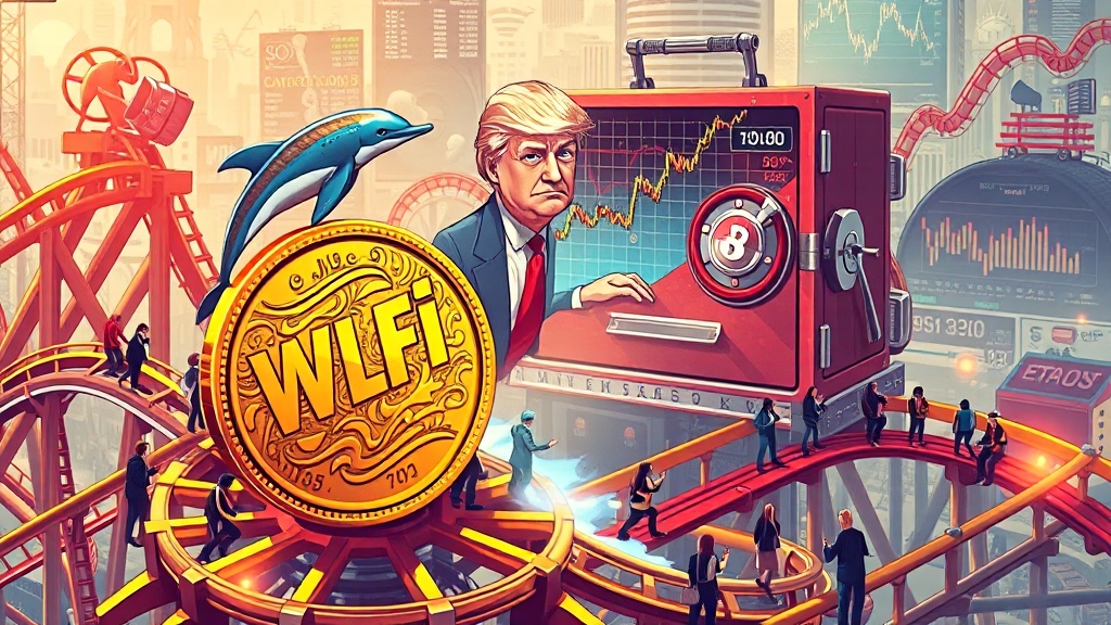 WLFI 코인 시세 전망 및 변동 분석 (illustration 스타일)