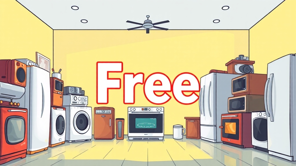 폐가전 무료수거 FAQ (cartoon 스타일)