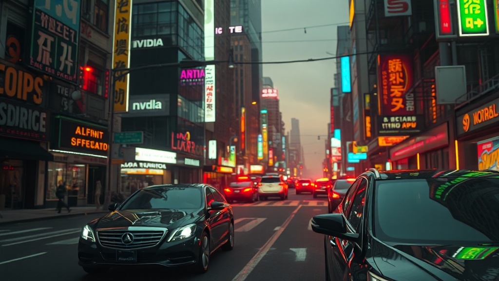 AI 산업 현황과 엔비디아의 역할 (realistic 스타일)