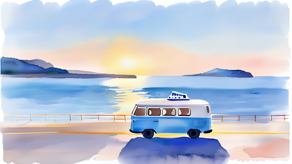 청산도 여행, 승선 전 필수 체크리스트 (watercolor 스타일)