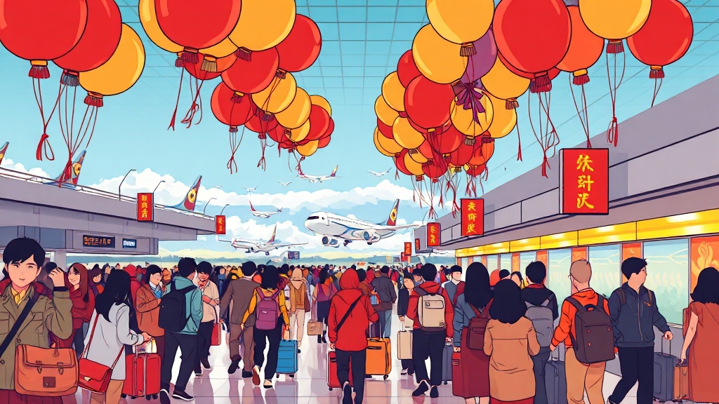 공항 이용 시 유의사항 (cartoon 스타일)