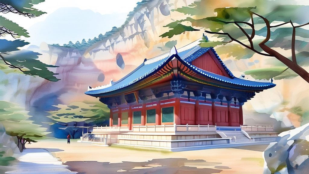 역사와 문화가 살아 숨 쉬는 충청도 명소 탐방 (watercolor 스타일)