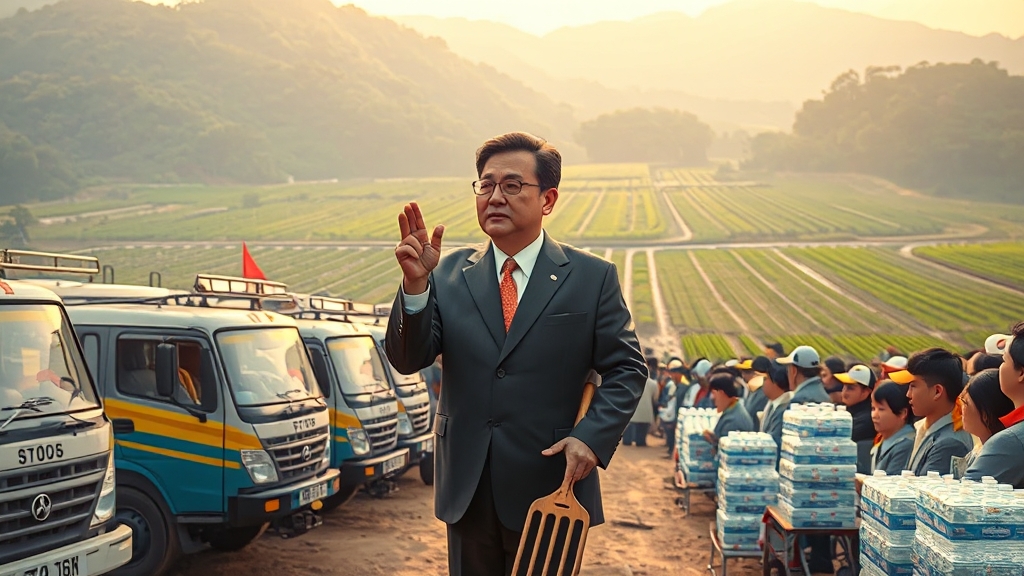 대통령, 현장 방문! (realistic 스타일)