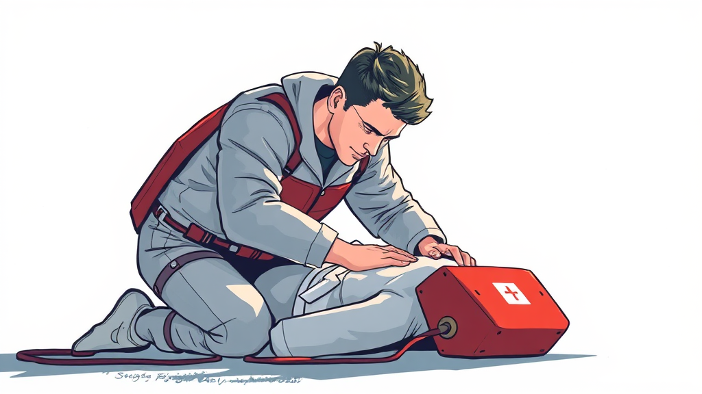 AED 사용법, 완벽 숙지 (illustration 스타일)