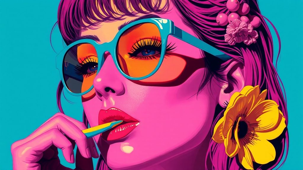 천식 원인, 무엇일까요? (popart 스타일)