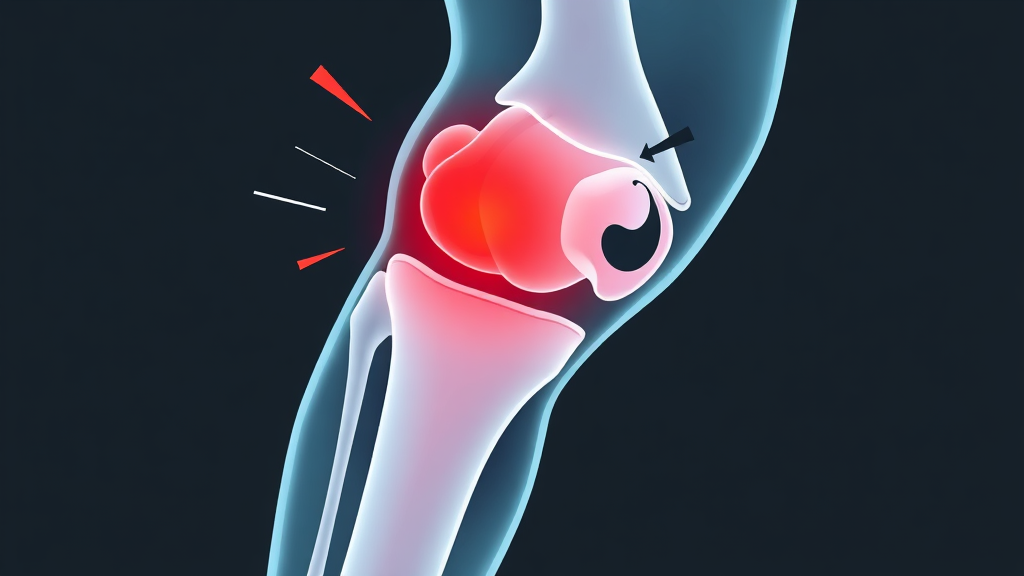 무릎 통증 원인과 증상 (illustration 스타일)