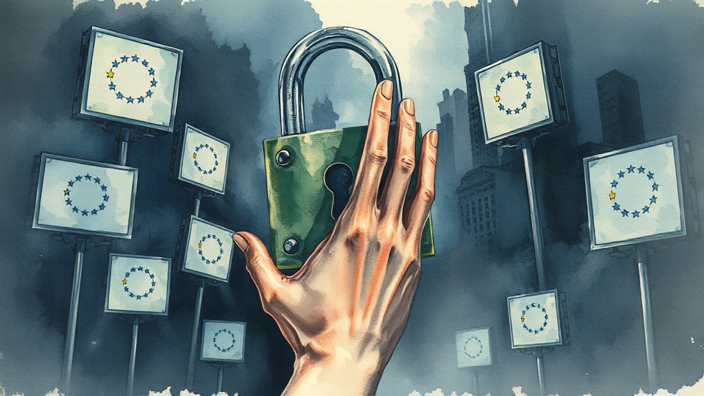 구글, 독점 문제 어떻게 풀어야 할까? (watercolor 스타일)