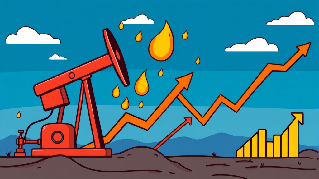 향후 국제 유가 전망 및 예측 (cartoon 스타일)
