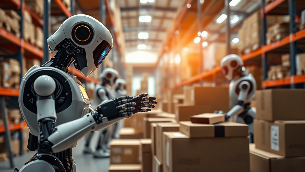 AW 2026: 미래 물류 자동화 기술의 현재와 전망 (realistic 스타일)