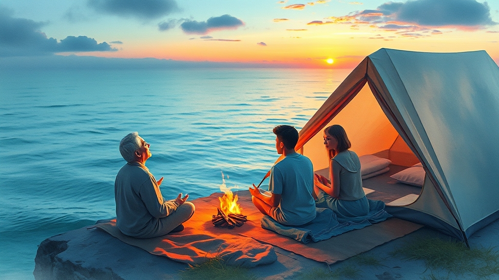 실제 캠핑 후기 (watercolor 스타일)