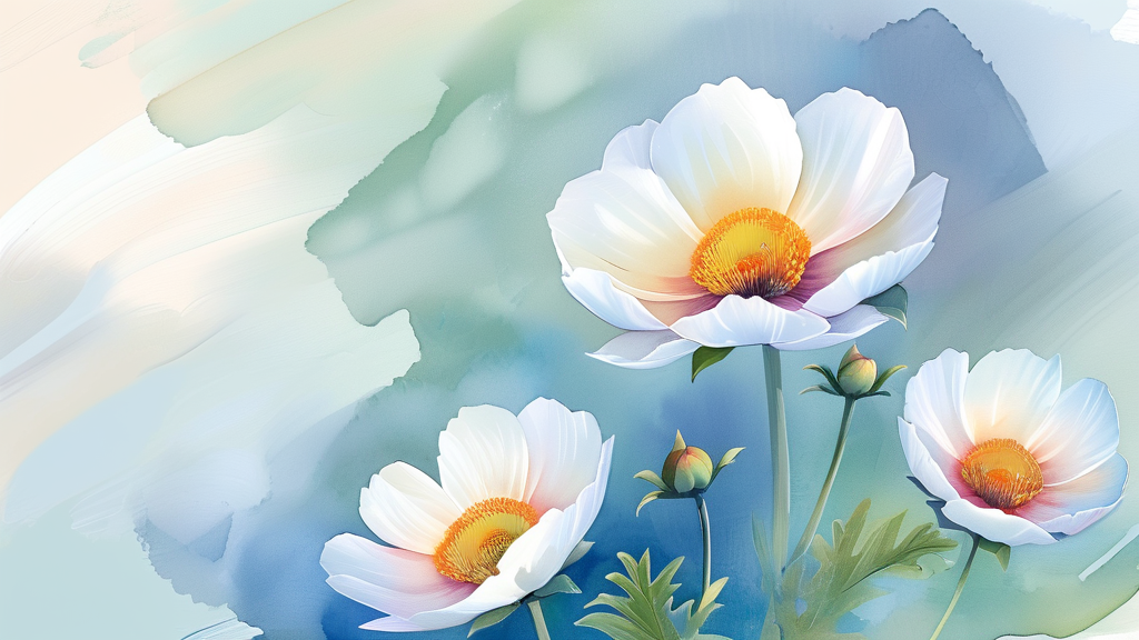 취나물 데치기 시간과 올바른 방법 (watercolor 스타일)