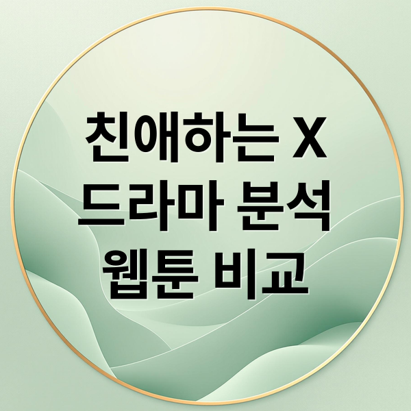 친애하는 X
드라마 분석
웹툰 비교 (친애하는 X)