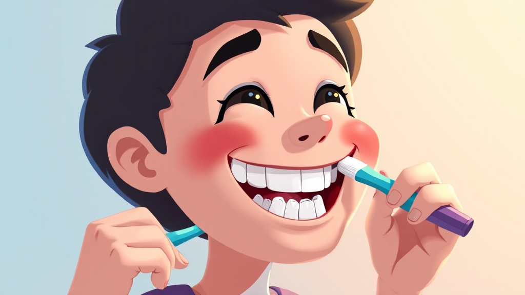 올바른 칫솔질, 잇몸 지키는 첫걸음! (cartoon 스타일)