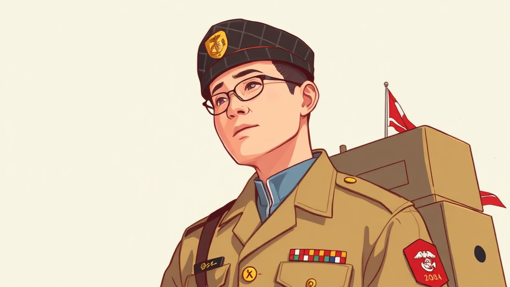 할아버지와의 약속, 해병대 입대의 중심 이유 (illustration 스타일)